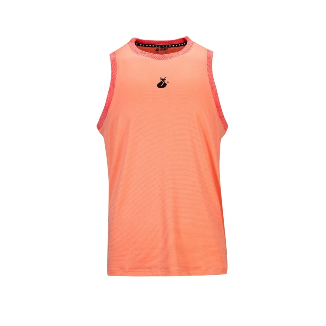 Polera Tilki Sin Mangas Tank Mesh Coral/Fucsia