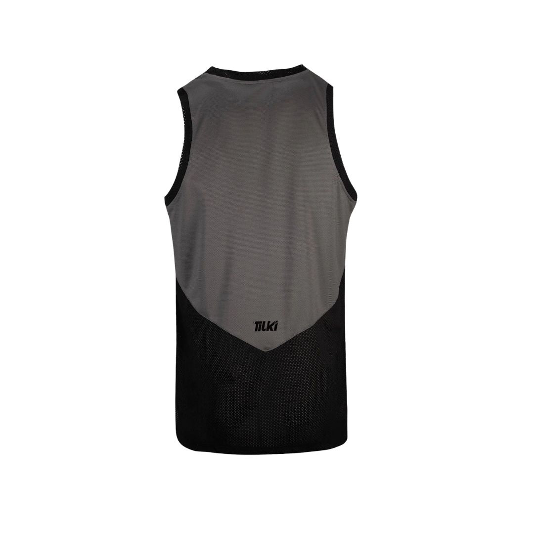 Polera Tilki Sin Mangas Tank Mesh Black/Grey