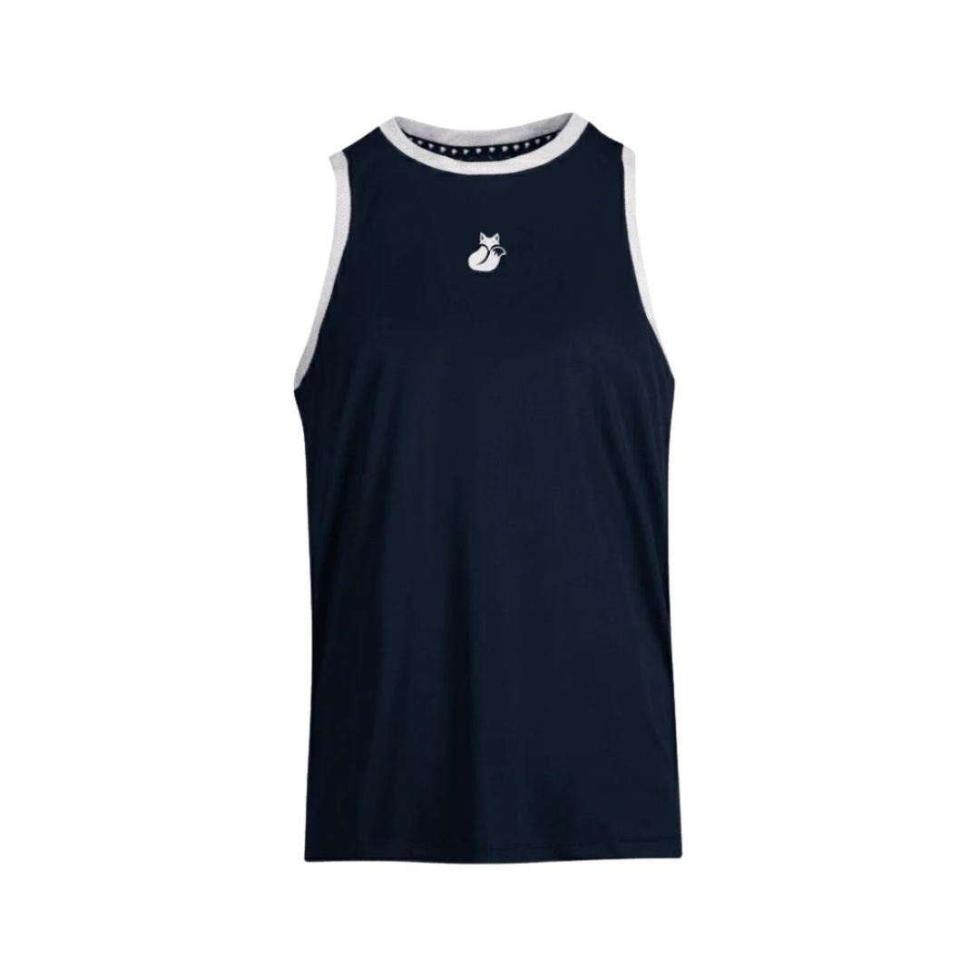Polera Tilki Sin Mangas Tank Mesh Navy/White