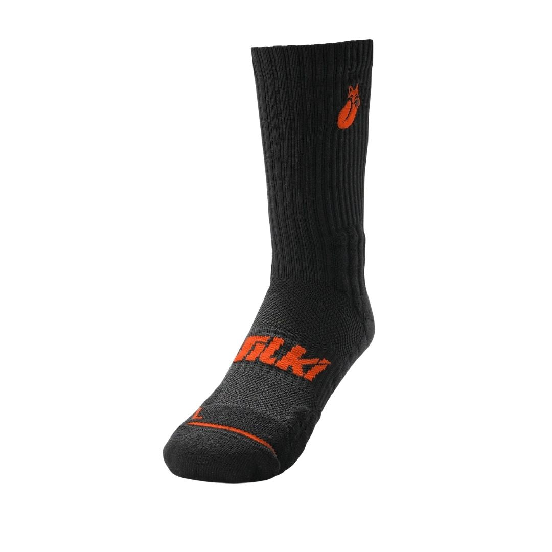 Calcetines Tilki Crew D4 Negro/Naranjo