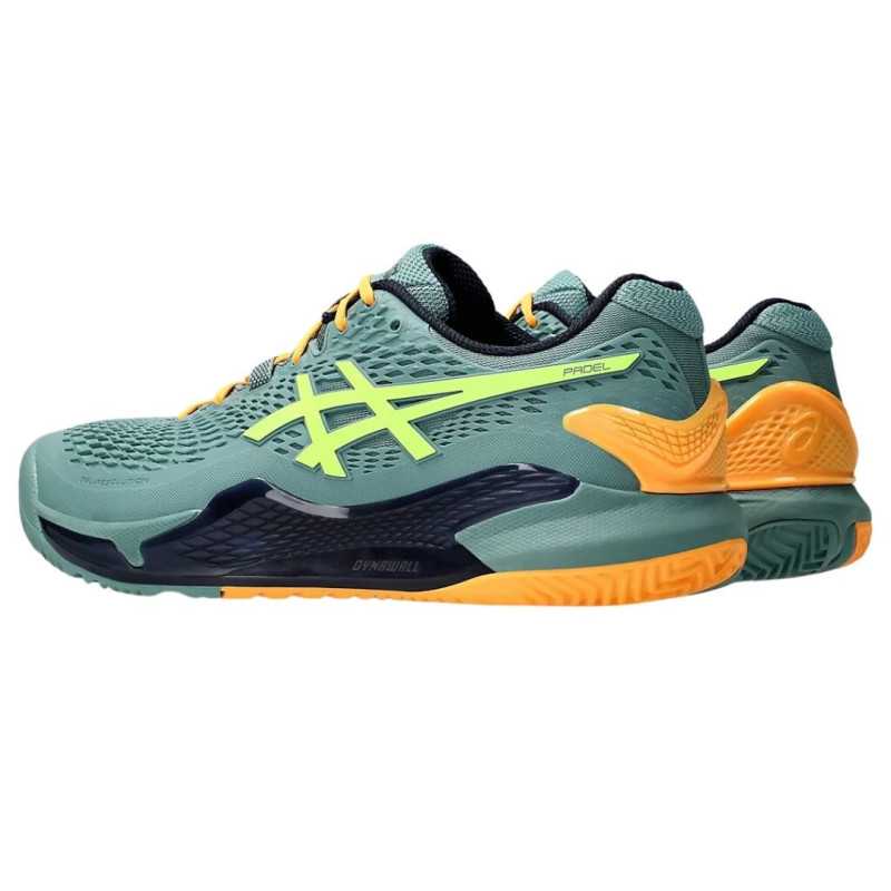 Zapatillas Asics Gel Resolution 9 Padel Celadon Safety Yellow