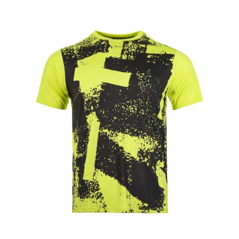 Polera Tilki Full Print Poly Temel Amarillo/Negro