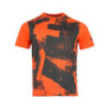 Polera Tilki Full Print Poly Temel Naranja/Negro