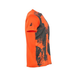 Polera Tilki Full Print Poly Temel Naranja/Negro