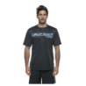 Polera Drop Shot Team Negro Logo Azul