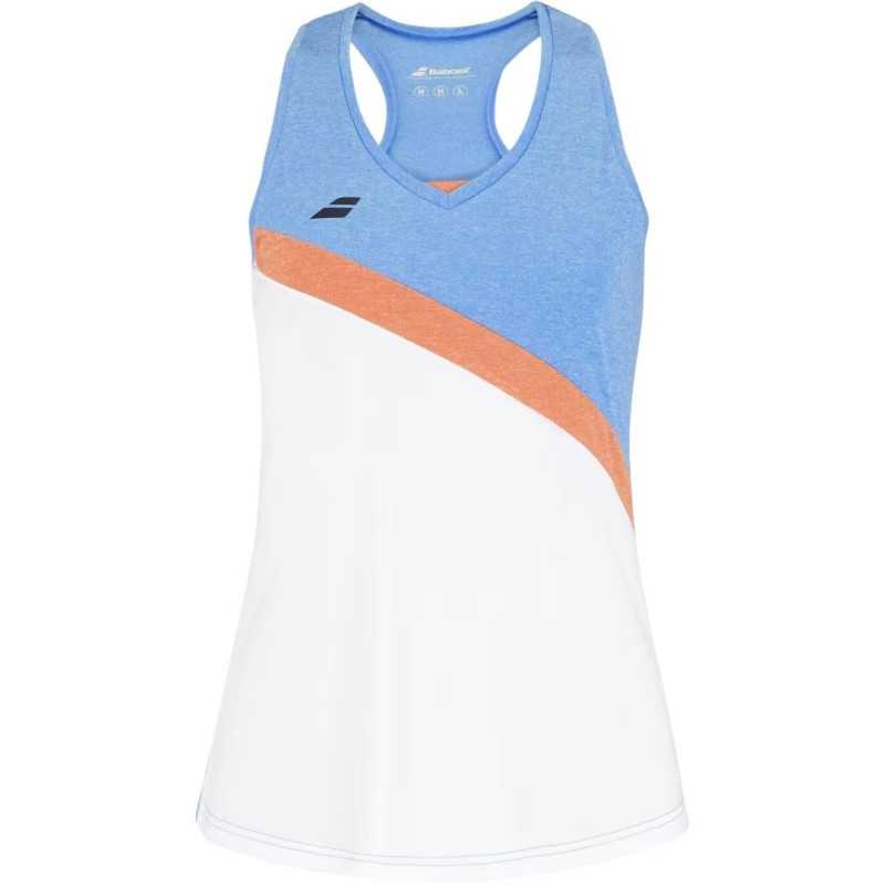 Polera Babolat Play Mujer Tank Top Blanco/Azul