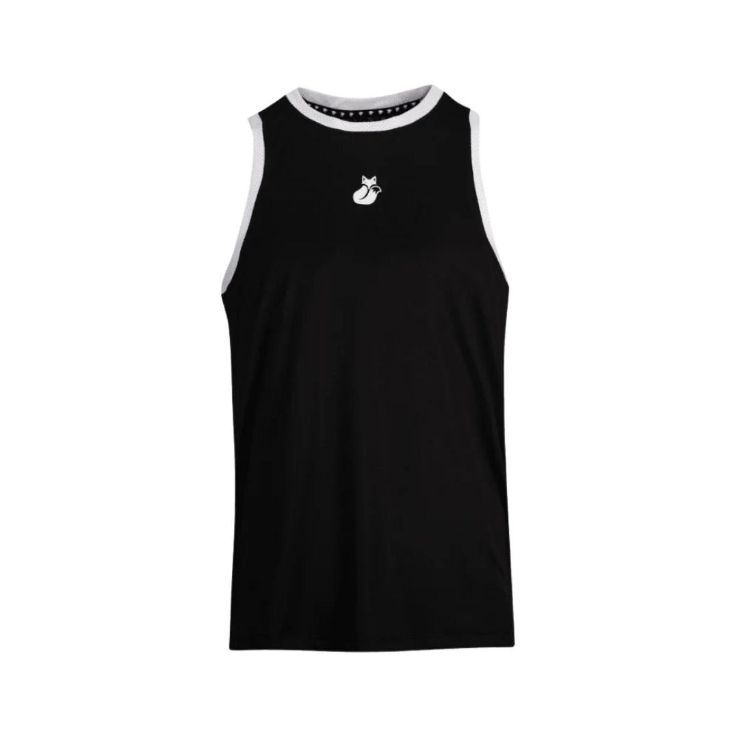 Polera Tilki Sin Mangas Tank Mesh Black/White