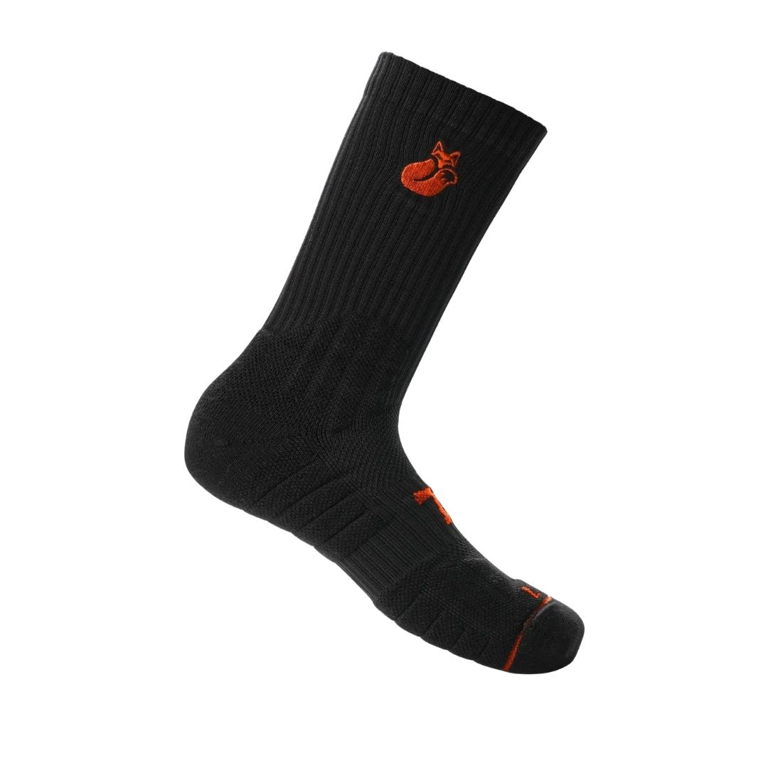 Calcetines Tilki Crew D4 Negro/Naranjo