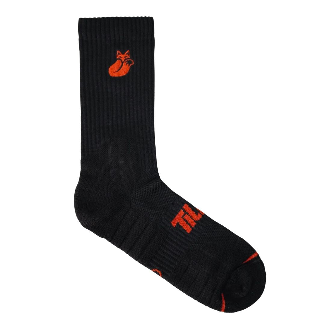 Calcetines Tilki Crew D4 Negro/Naranjo