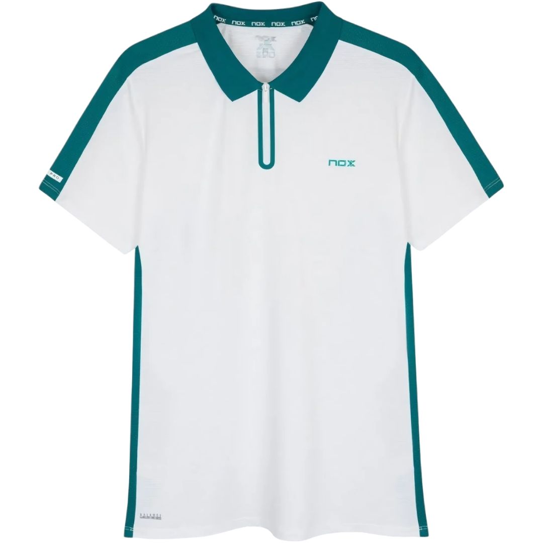 Polera Polo Nox Pro White Ivy Green