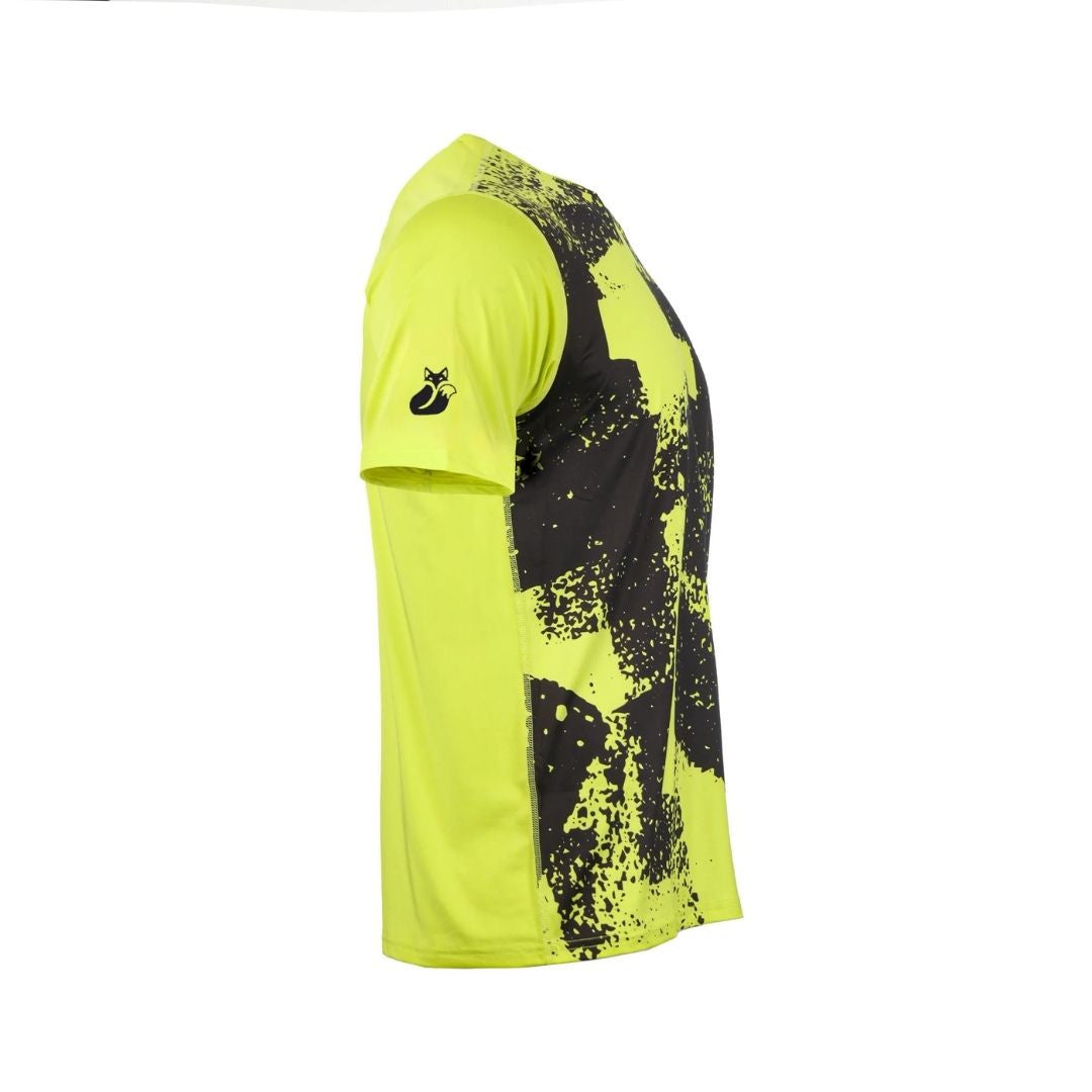 Polera Tilki Full Print Poly Temel Amarillo/Negro